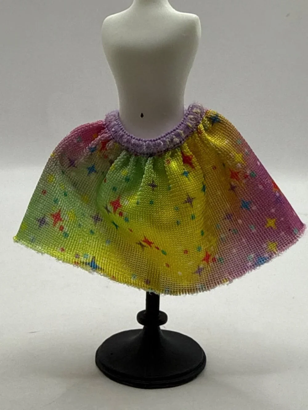 Y2K Rainbow Star Print Doll Skirt Pastel Magic Girl Kidcore Fairycore